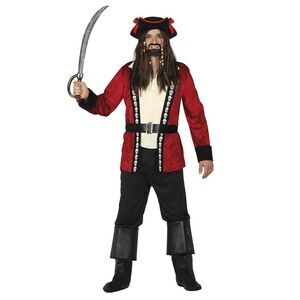 Fiestas Guirca Mens Pirate Costume / Burgundy/Black